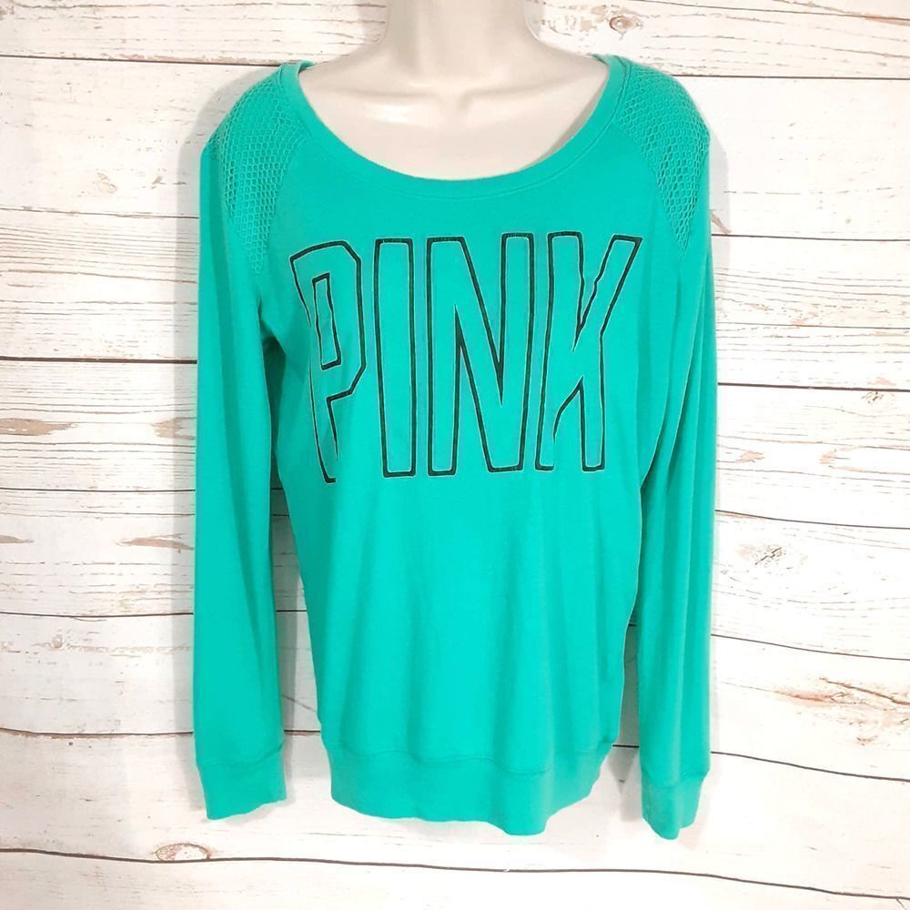 PINK Victoria's Secret Graphic Mesh Top